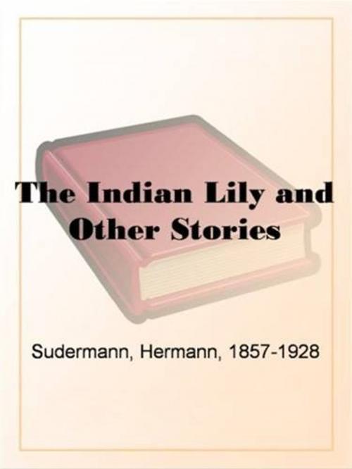 Cover of the book The Indian Lily And Other Stories by Hermann Sudermann, Gutenberg
