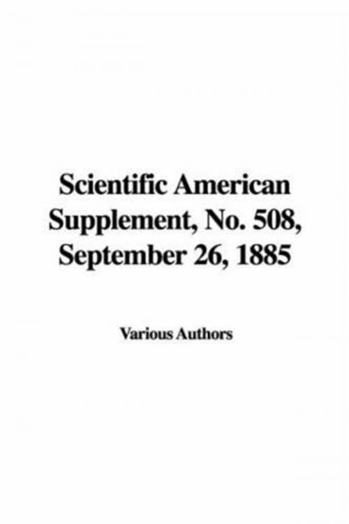 Cover of the book Scientific American Supplement, No. 508, September 26, 1885 by Various Authors, Gutenberg