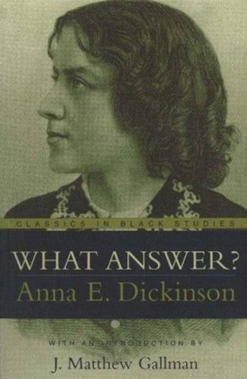Cover of the book What Answer? by Anna E. Dickinson, Gutenberg