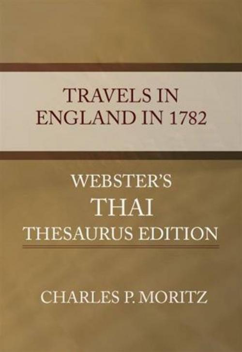 Cover of the book Travels In England In 1782 by Charles P. Moritz, Gutenberg