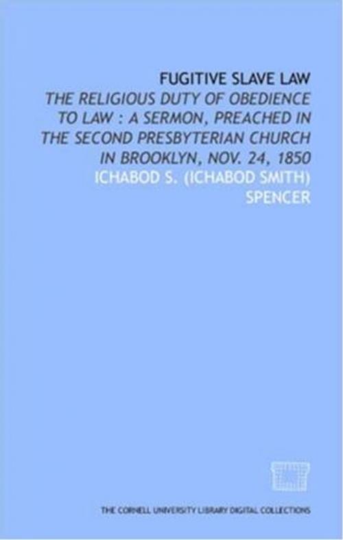 Cover of the book The Religious Duty Of Obedience To Law by Ichabod S. Spencer, Gutenberg