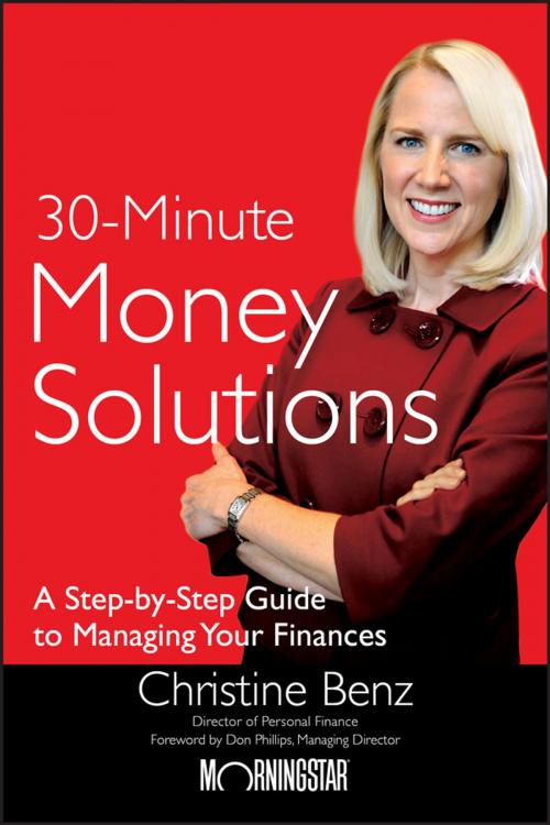 Cover of the book Morningstar's 30-Minute Money Solutions by Christine Benz, Wiley