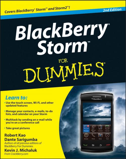 Cover of the book BlackBerry Storm For Dummies by Robert Kao, Dante Sarigumba, Kevin J. Michaluk, Wiley