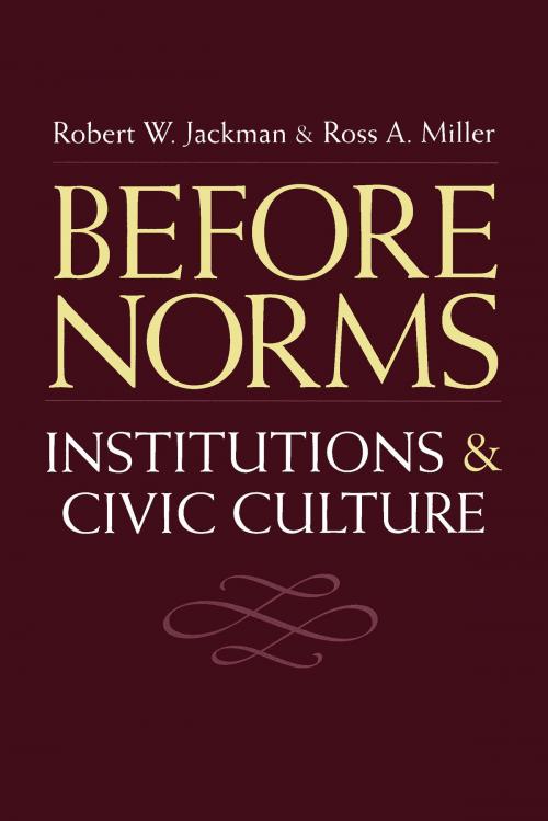 Cover of the book Before Norms by Robert W. Jackman, Ross Alan Miller, University of Michigan Press
