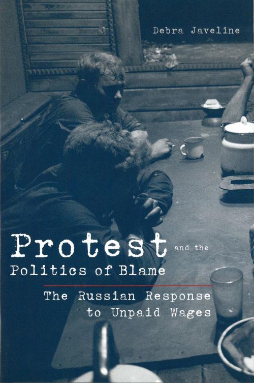 Cover of the book Protest and the Politics of Blame by Debra Lynn Javeline, University of Michigan Press