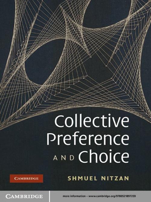 Cover of the book Collective Preference and Choice by Shmuel Nitzan, Cambridge University Press