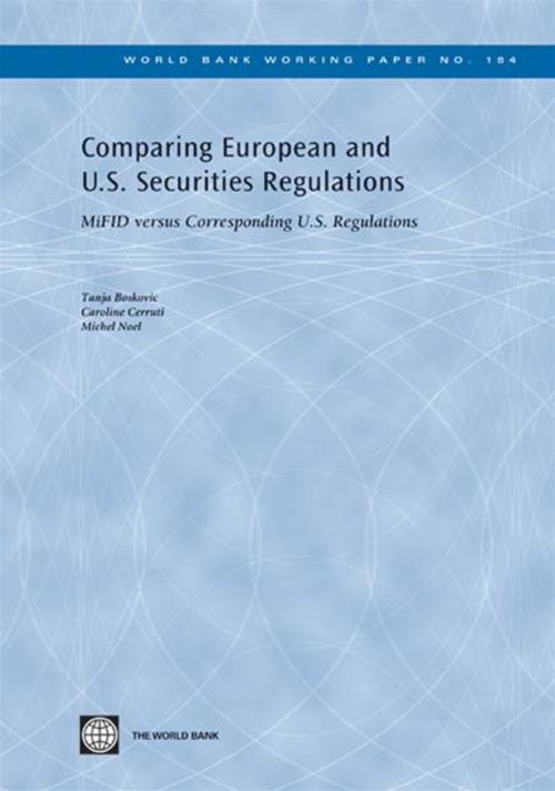 Cover of the book Comparing European And U.S. Securities Regulations: MiFID Versus Corresponding U.S. Regulations by Boskovic Tanja; Cerruti Caroline; Noel  Michel, World Bank