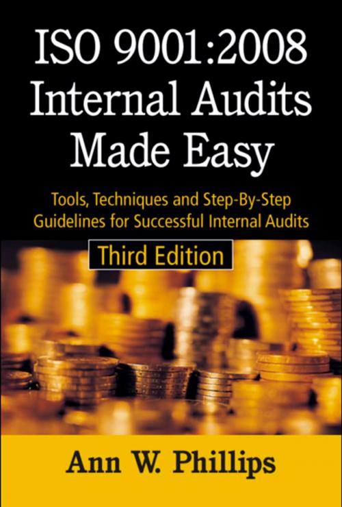Cover of the book ISO 9001:2008 Internal Audits Made Easy by Ann W. Phillips, ASQ Quality Press