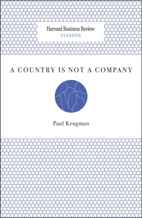 Cover of the book A Country Is Not a Company by Paul Krugman, Harvard Business Review Press