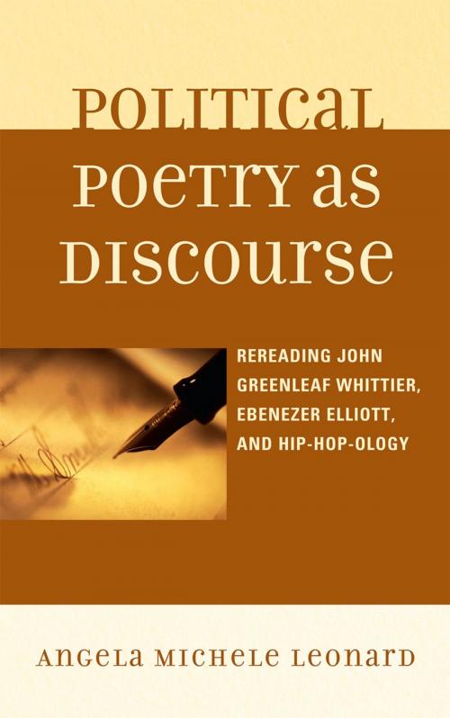 Cover of the book Political Poetry as Discourse by Angela Michele Leonard, Lexington Books