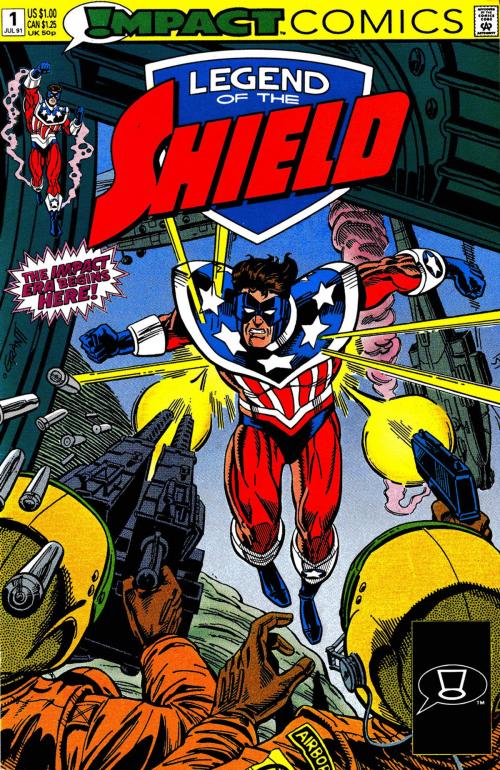 Cover of the book The Legend of The Shield: Impact #1 by Mark Waid, Grant Miehm, A. DeGuzman, Jeff Albrecht, Tom Ziuko, Archie Comic Publications, Inc.