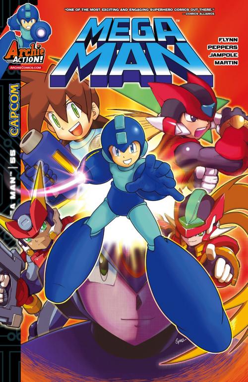 Cover of the book Mega Man #55 by Ian Flynn, Jamal Peppers, Ryan Jampole, Gary Martin, John Workman, Matt Herms, Patrick SPAZ" Spaziante, ", Archie Comic Publications, Inc.