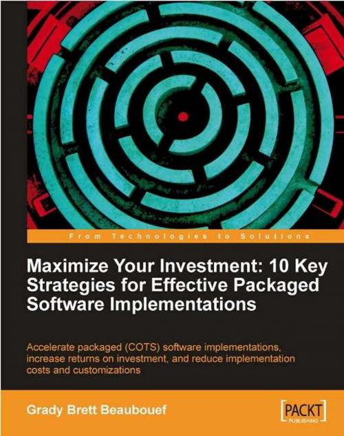 Cover of the book Maximize Your Investment: 10 Key Strategies for Effective Packaged Software Implementations by Grady Brett Beaubouef, Packt Publishing