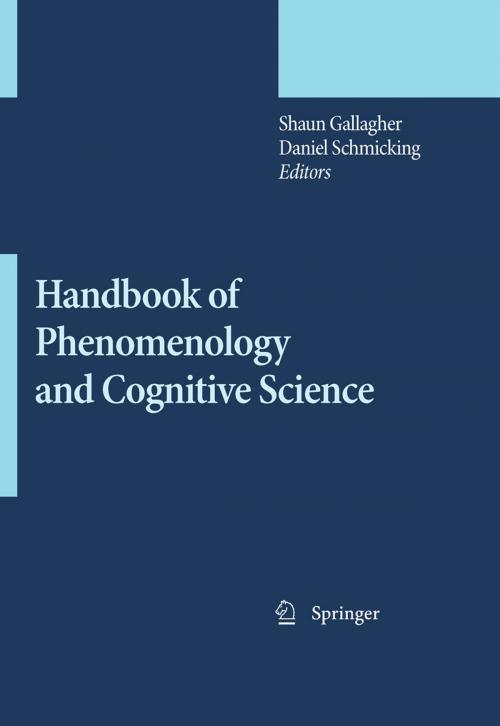 Cover of the book Handbook of Phenomenology and Cognitive Science by , Springer Netherlands
