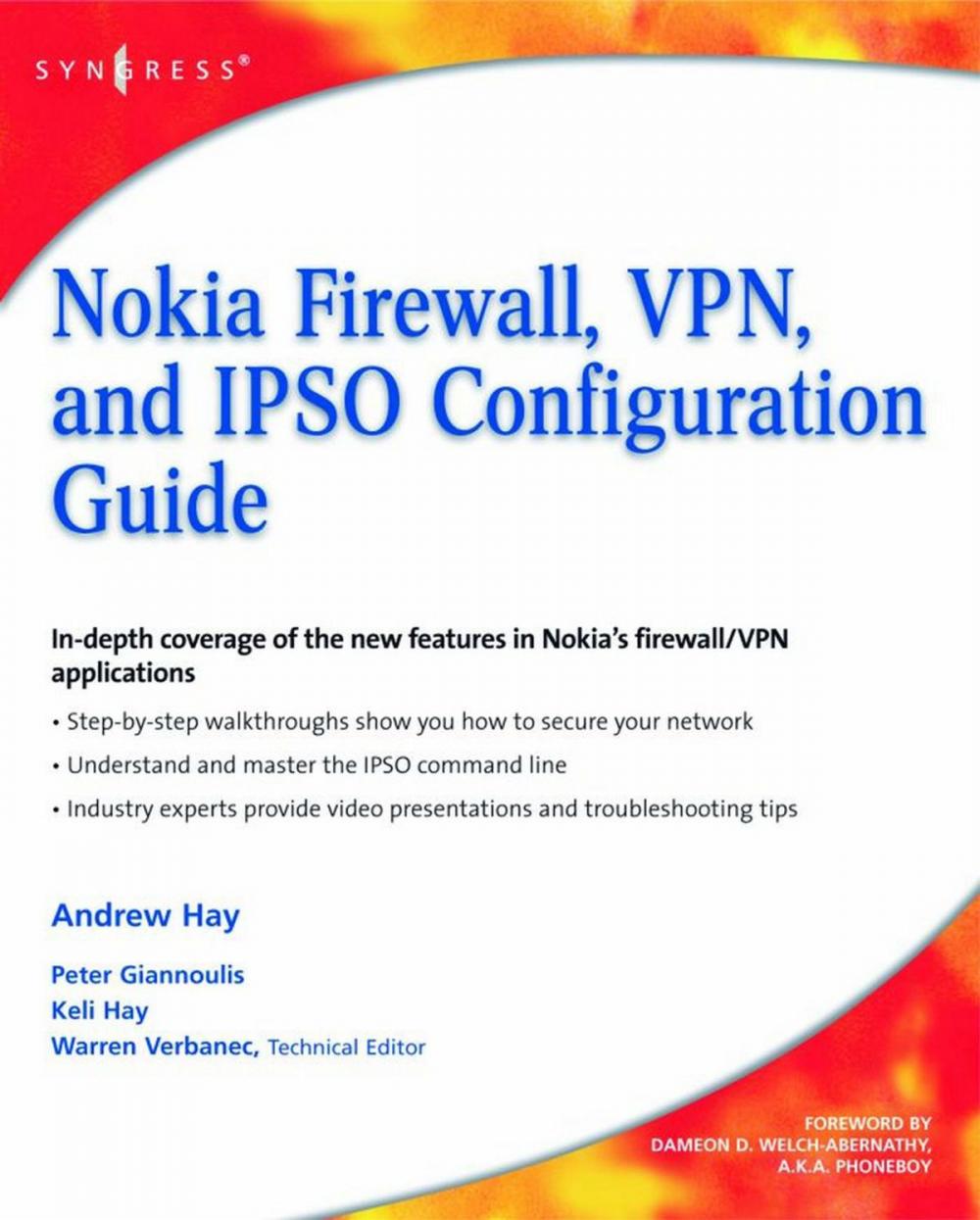 Big bigCover of Nokia Firewall, VPN, and IPSO Configuration Guide