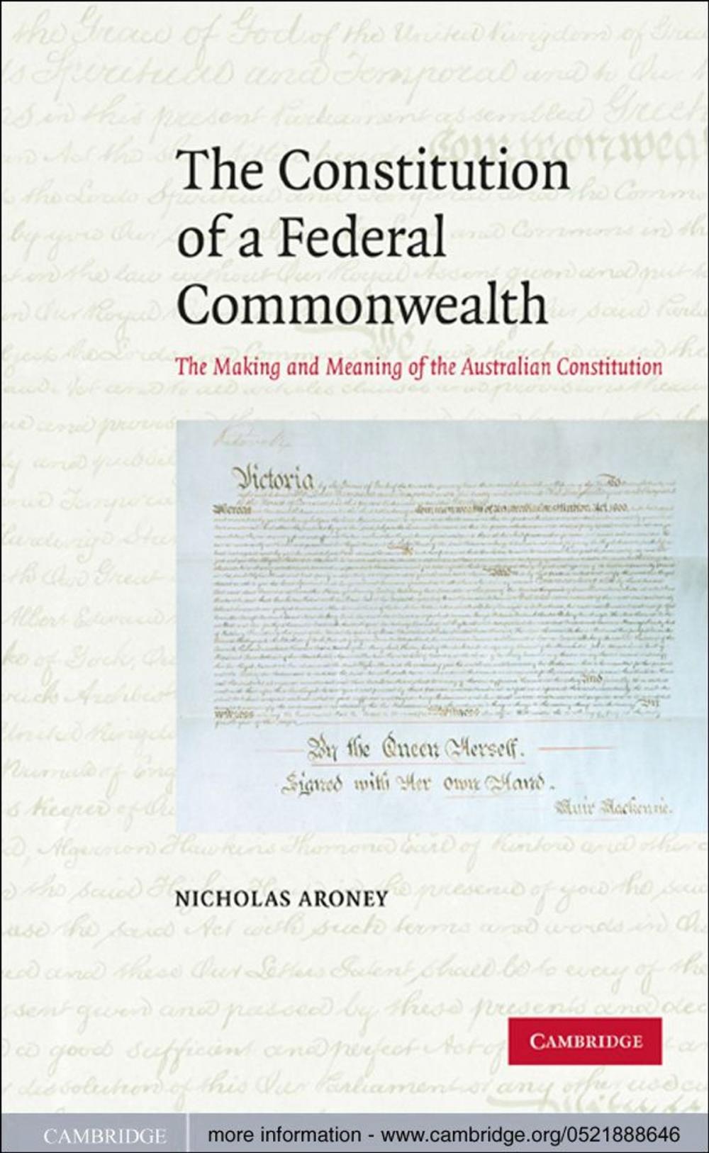 Big bigCover of The Constitution of a Federal Commonwealth