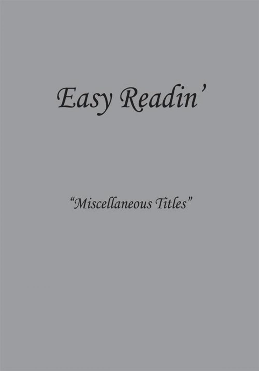 Big bigCover of Easy Readin'