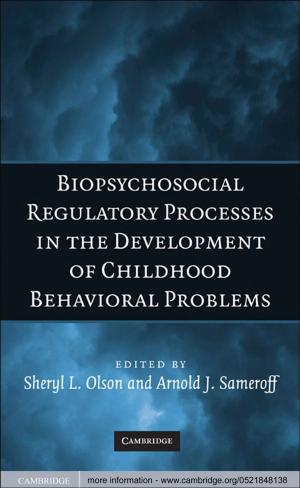 bigCover of the book Biopsychosocial Regulatory Processes in the Development of Childhood Behavioral Problems by 