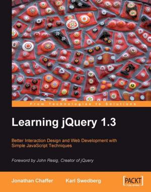 Cover of the book Learning jQuery 1.3 by Florian Klaffenbach, Markus Klein, Suresh Sundaresan