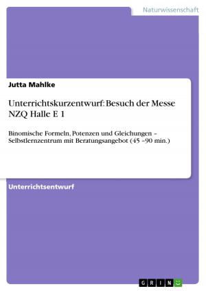 Book cover of Unterrichtskurzentwurf: Besuch der Messe NZQ Halle E 1