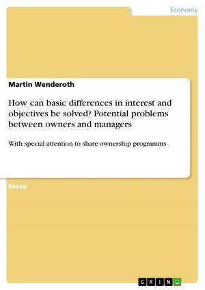 Cover of the book How can basic differences in interest and objectives be solved? Potential problems between owners and managers by Nina Eckert