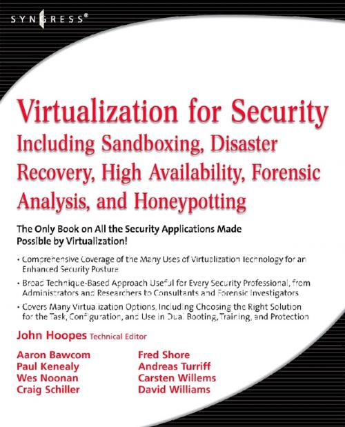 Cover of the book Virtualization for Security by John Hoopes, Elsevier Science