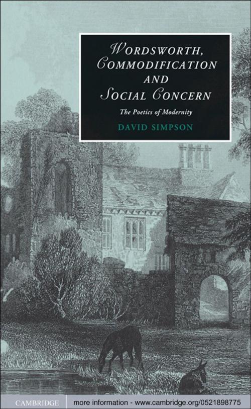 Cover of the book Wordsworth, Commodification, and Social Concern by David Simpson, Cambridge University Press