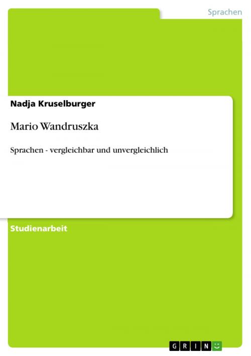 Cover of the book Mario Wandruszka by Nadja Kruselburger, GRIN Verlag