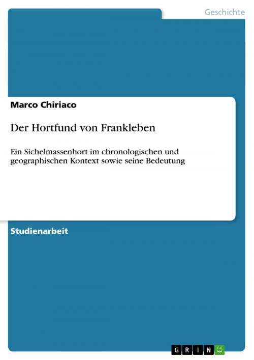 Cover of the book Der Hortfund von Frankleben by Marco Chiriaco, GRIN Verlag