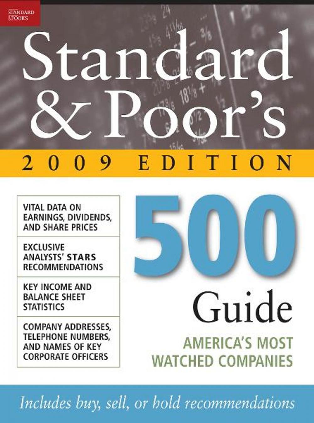 Big bigCover of Standard & Poor's 500 Guide 2009 PB