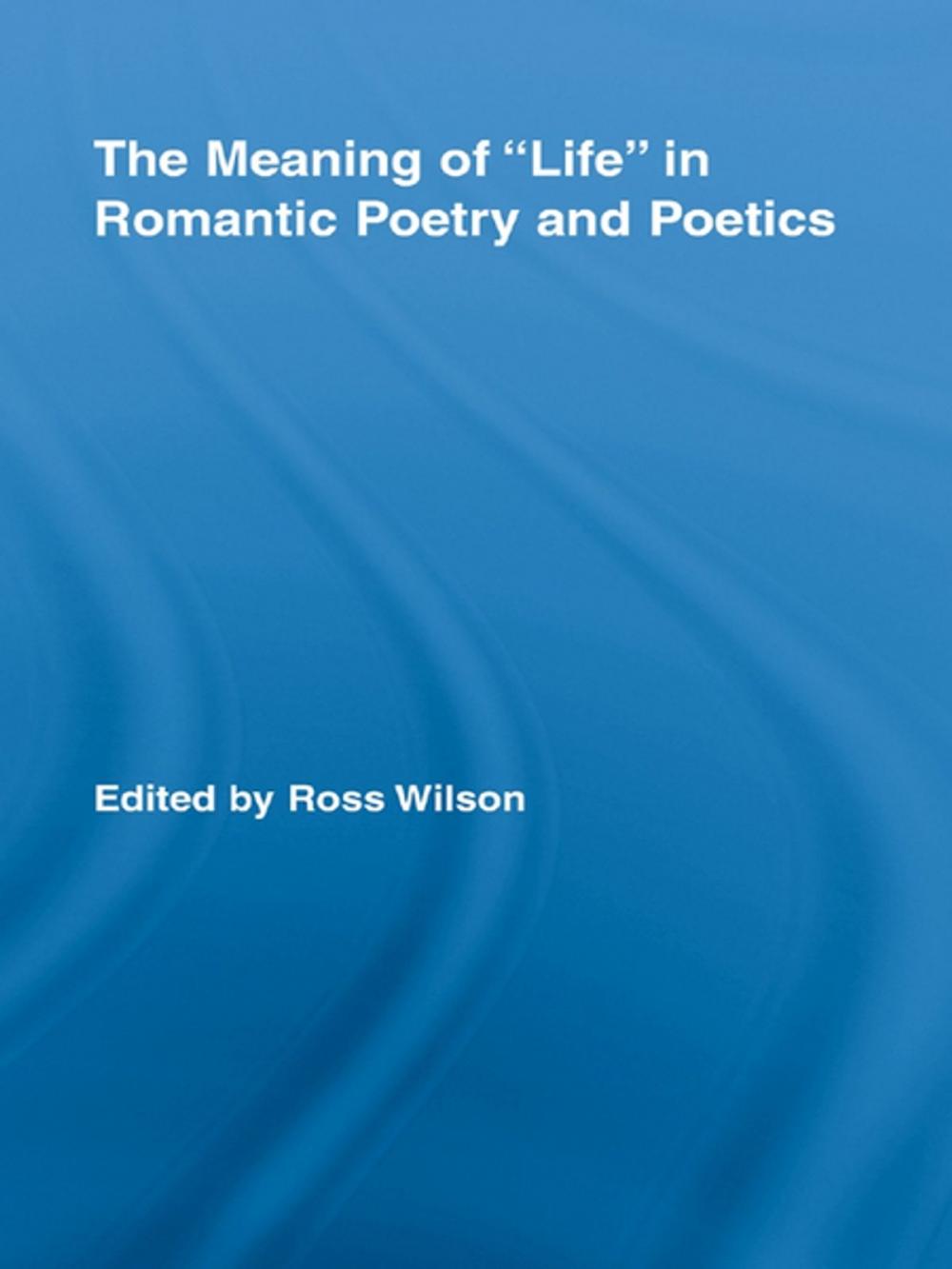 Big bigCover of The Meaning of Life in Romantic Poetry and Poetics