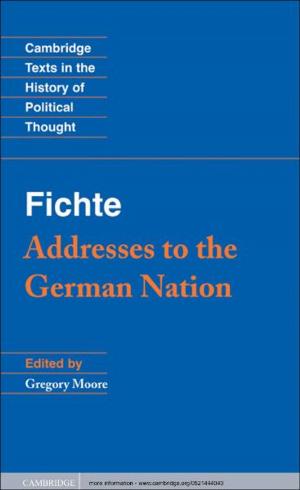 Cover of the book Fichte: Addresses to the German Nation by Cristian Tileagă