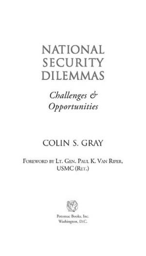Cover of the book National Security Dilemmas by John Parascandola