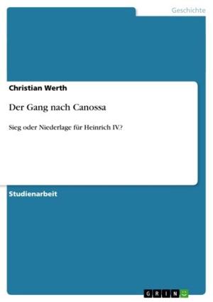 Cover of the book Der Gang nach Canossa by Christian Bauer