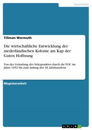 Cover of the book Die wirtschaftliche Entwicklung der niederländischen Kolonie am Kap der Guten Hoffnung by Simone Kraft
