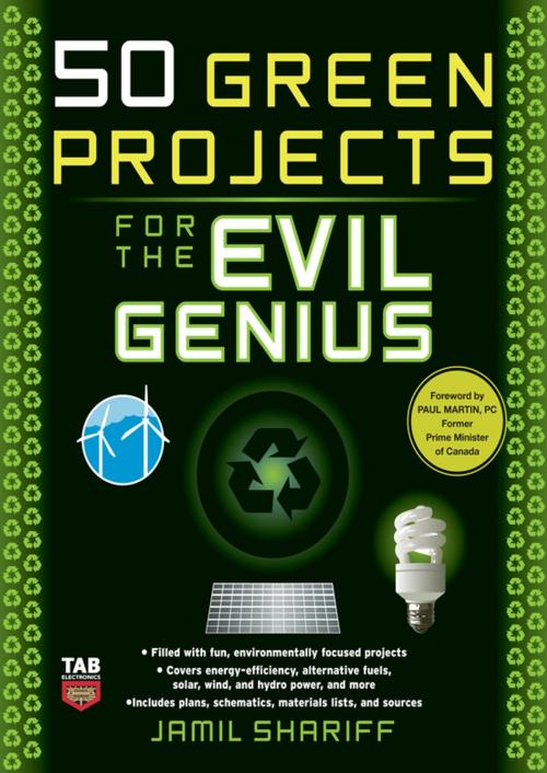 Cover of the book 50 Green Projects for the Evil Genius by Jamil Shariff, McGraw-Hill Education