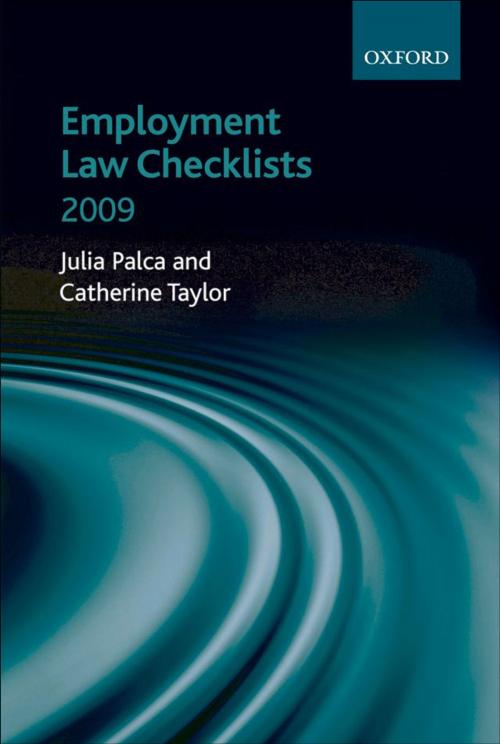 Cover of the book Employment Law Checklists 2009 by Julia Palca, Catherine Taylor, OUP Oxford