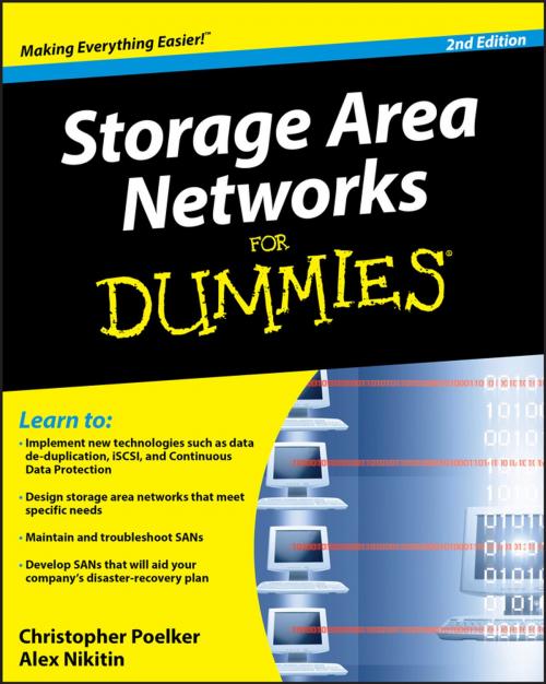 Cover of the book Storage Area Networks For Dummies by Christopher Poelker, Alex Nikitin, Wiley