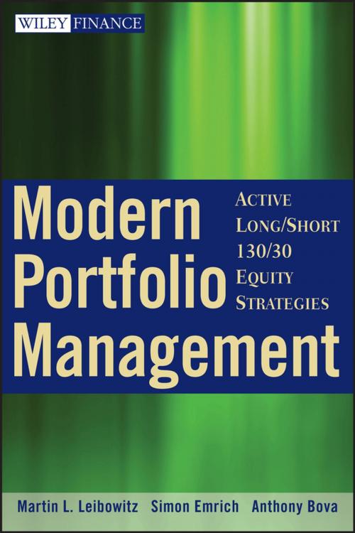 Cover of the book Modern Portfolio Management by Martin L. Leibowitz, Simon Emrich, Anthony Bova, Wiley