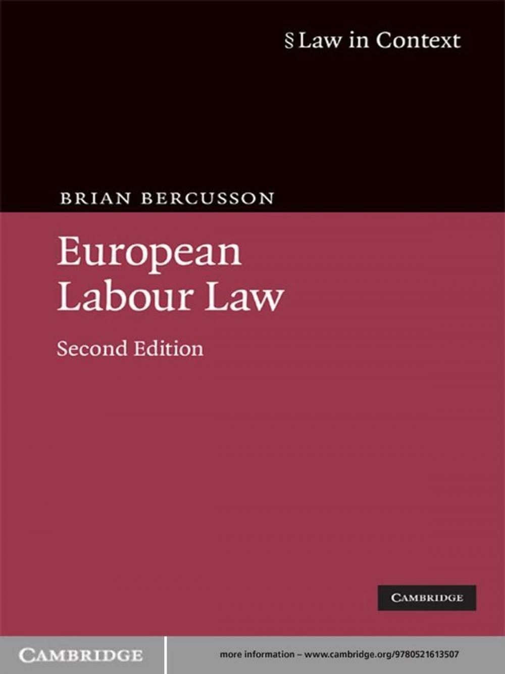 Big bigCover of European Labour Law