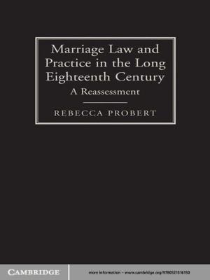 Book cover of Marriage Law and Practice in the Long Eighteenth Century