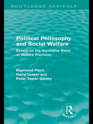Cover of the book Political Philosophy and Social Welfare (Routledge Revivals) by Miguel A. Jimenez-Crespo