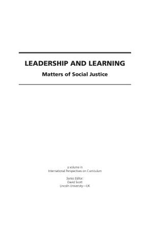Cover of the book Leadership and Learning by John P. Miller, Michele Irwin, Kelli Nigh