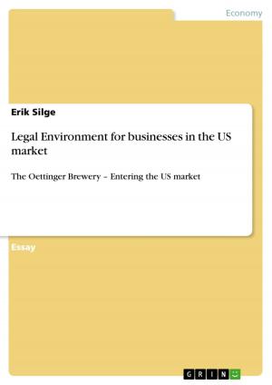 Cover of the book Legal Environment for businesses in the US market by Andreas Klein
