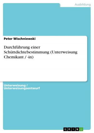 Cover of the book Durchführung einer Schüttdichtebestimmung (Unterweisung Chemikant / -in) by Peter Schumann