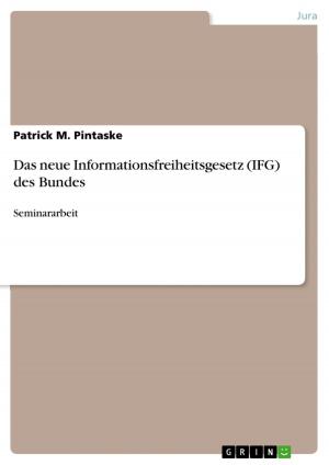 Cover of the book Das neue Informationsfreiheitsgesetz (IFG) des Bundes by Kristian Koch