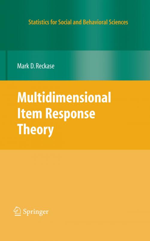 Cover of the book Multidimensional Item Response Theory by M.D. Reckase, Springer New York