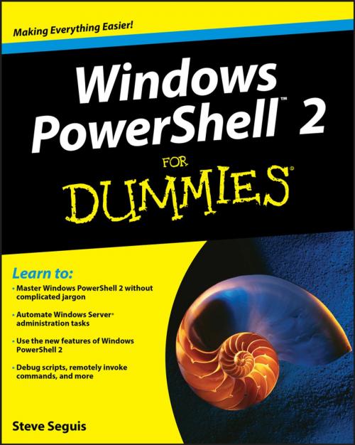 Cover of the book Windows PowerShell 2 For Dummies by Steve Seguis, Wiley