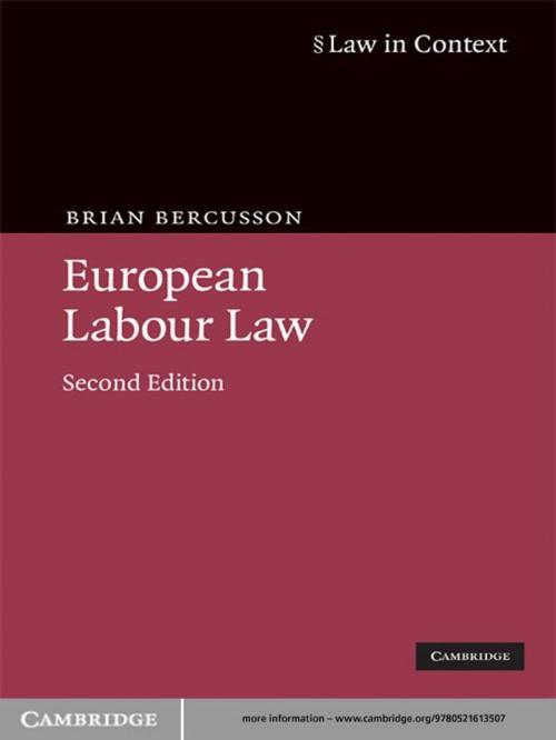 Cover of the book European Labour Law by Brian Bercusson, Cambridge University Press