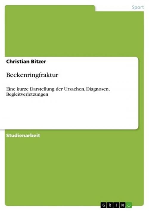 Cover of the book Beckenringfraktur by Christian Bitzer, GRIN Verlag